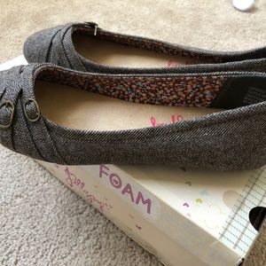 Jellypop Memory Foam Slip on Flats/Shoes, New